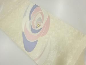 抽象花模様織出し袋帯